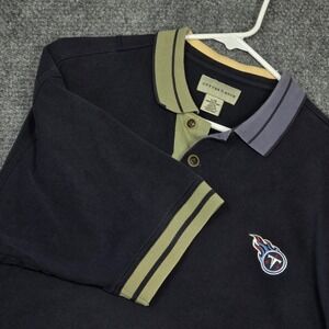 Cutter & Buck Mens L Polo Shirt Navy Tennessee Titans Colorblock Cotton